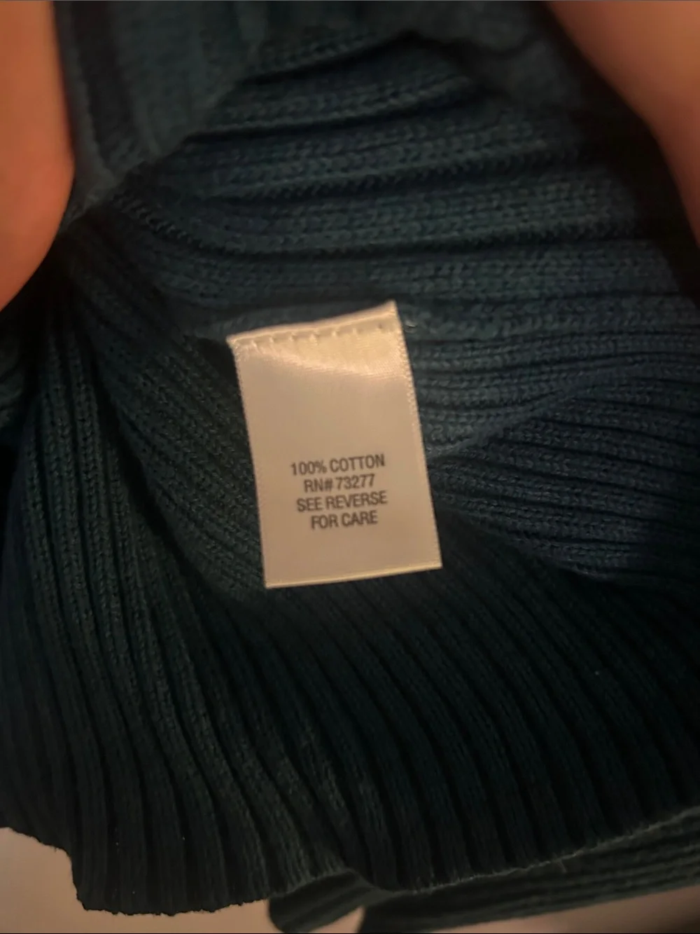 Sonoma Teal Ribbed Turtleneck Sweater